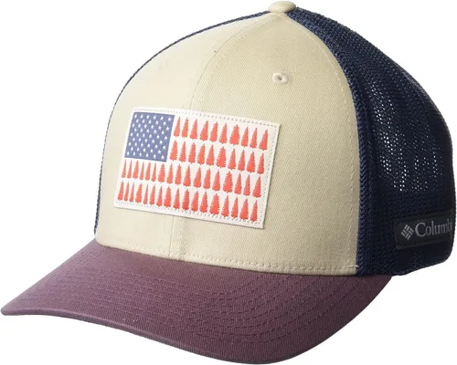 Miniatura 944 de Columbia - Gorra de malla con bandera con árboles unisex para adultos, corona alta