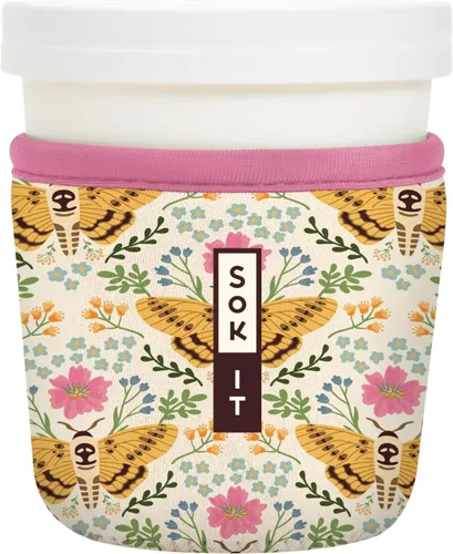Miniatura 6 de Sok It IceCreamSok - Funda de neopreno aislada (flores abstractas, pintas de helado cónicas)