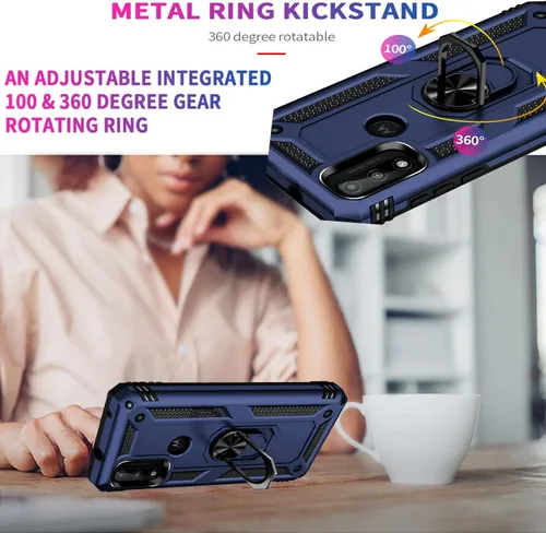 Miniatura 4 de STARSHOP Funda compatible con Moto G Pure, con protector de pantalla de vidrio templado incluido, protección contra caídas de grado militar a prueba