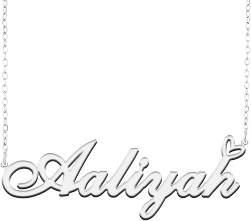 RONKAHSHOW Collar con nombre personalizado collar con nombre de corazón para mujer el mejor regalo para niña cumpleaños día de la madre Navidad boda