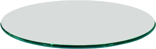 Miniatura 110 de Fab Glass - Mesa redonda de cristal de 48 in, grosor de 3/4 in, cristal pulido plano templado, Vidrio, Transparente