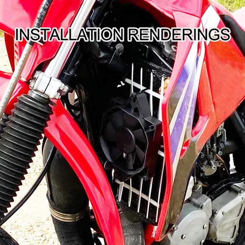 Miniatura 6 de GOOFIT Reemplazo de ventilador de refrigeración de radiador cuadrado de 12 V CC para ATV de 200 cc y 250 cc refrigerado por agua para motocross Go