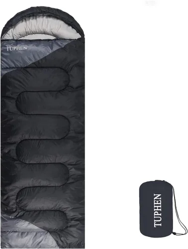 Miniatura 13 de tuphen - Sacos de dormir para adultos, niños, niñas, mochileros, senderismo, camping, forro de microfibra, clima frío y cálido, 4 estaciones, uso