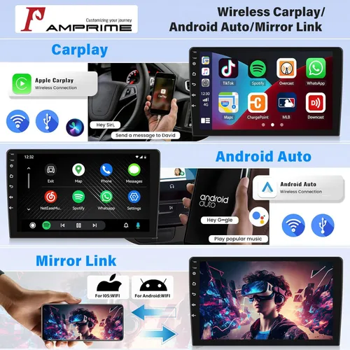 Miniatura 3 de [4+128G] Android 15 Radio de coche estéreo para Jeep Grand Cherokee WK 2008-2013 con Carplay inalámbrico y Android Auto, radio de coche de 9