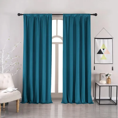 Miniatura 13 de nanbowang - Cortinas de terciopelo negro; cortinas de terciopelo de 63 pulgadas de largo, suaves, con bolsillo para cortinero, con aislamiento