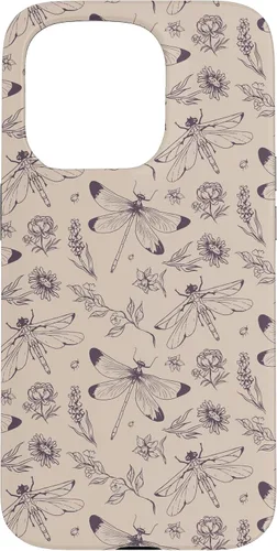 Miniatura 14 de Vintage Dragonfly Tan Sand Beige Wildflower Floral Flower Case for iPhone 16