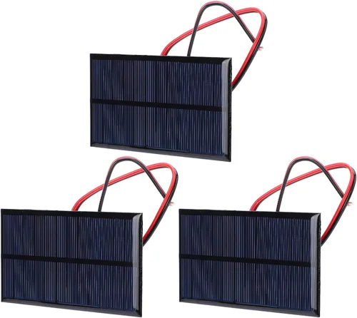 Miniatura 9 de 3 unids mini panel solar DC 6V polisilicio módulo cargador solar DIY sistema kits con cable de 11.8 in