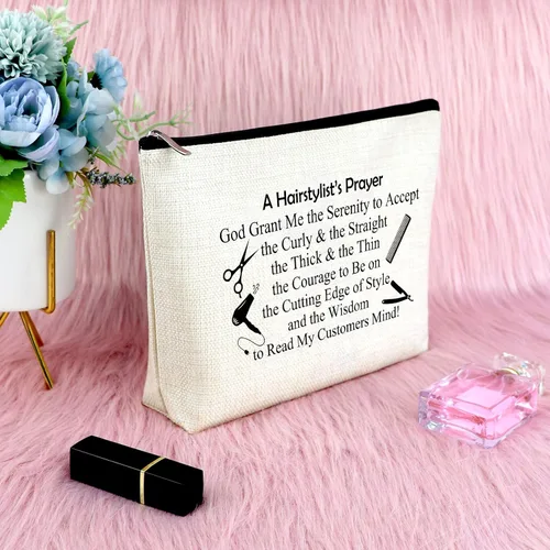 Miniatura 6 de Bolsa de maquillaje para mujer, regalo de agradecimiento para peluquería, bolsa de cosméticos, regalo para estilista, regalo de Navidad, bolsa