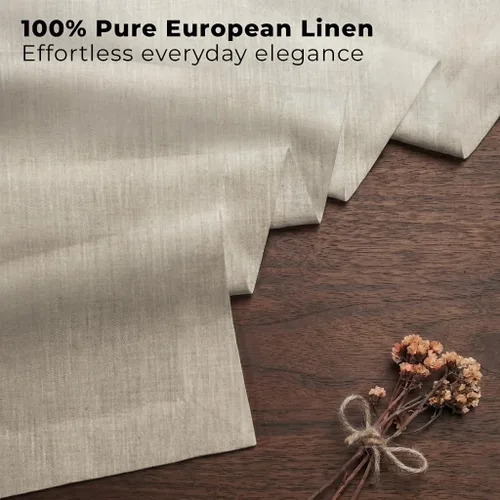 Miniatura 3 de Classic Linen™ by D'Moksha Camino de mesa natural de 36 pulgadas, 100% lino puro, camino de mesa auxiliar, 14 x 36 pulgadas para tocadores, verano