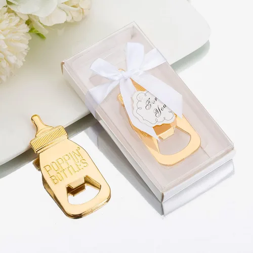 Miniatura 7 de Paquete de 24 abridores de biberones para baby shower, regalos de decoración, recuerdos de decoración, abrebotellas con caja de regalo utilizados