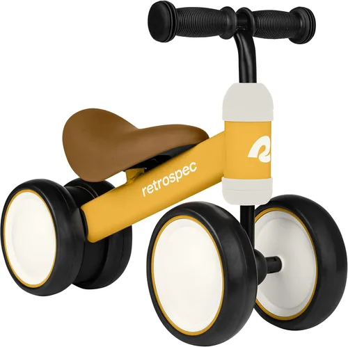 Retrospec Cricket Baby Walker Bicicleta de equilibrio con 4 ruedas para edades de 12 a 24 meses, bicicleta de juguete para niños de 1 año, juguetes