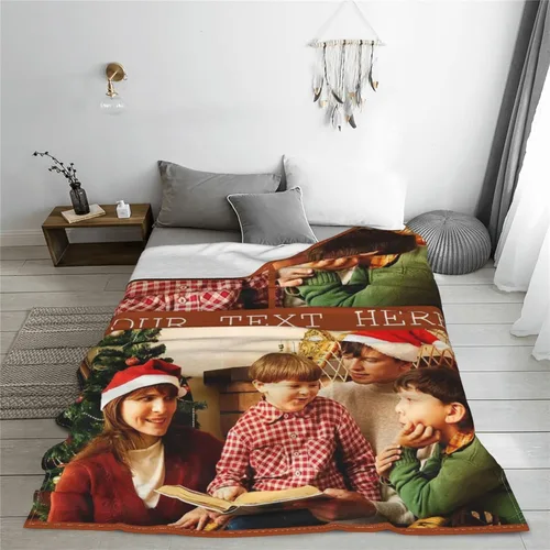 Miniatura 3 de Abybela Manta personalizada con texto fotográfico para regalos de parejas, manta personalizada con imagen, regalos para novio, novia, esposa, Foto-3