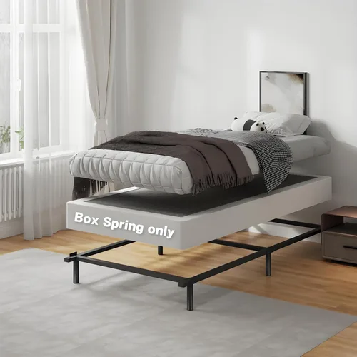 Miniatura 4 de Snaye - Base de somier de 7 pulgadas para cama individual, base de colchón de metal para somier de 1500 libras, montaje sin herramientas, sin ruidos