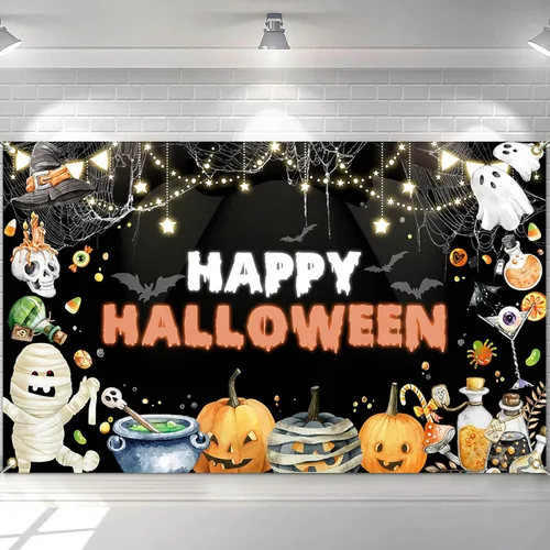 Mocsicka Telón de fondo de Halloween para decoración de fiesta de Halloween, decoración de fiesta de Halloween, fondo para fotografía de Halloween,