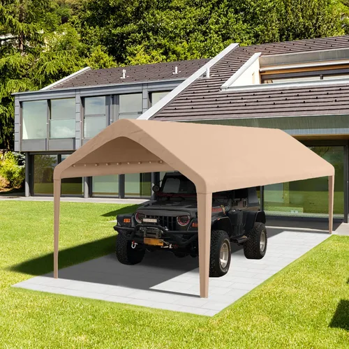 Miniatura 6 de Cubierta de toldo de repuesto para cochera de 10 x 20 pies para la parte superior de la tienda de campaña, cubierta de refugio de garaje con cuerdas