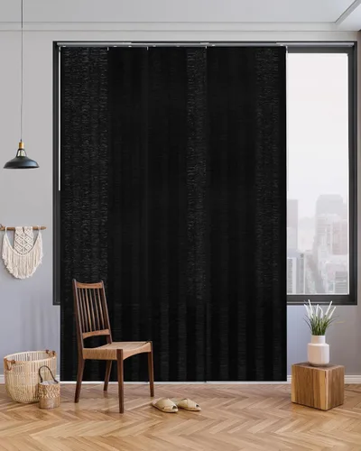 Miniatura 11 de GoDear Design panel ajustable de cortina deslizante para divisores de habitación colgantes 45.8"- 86" de ancho x 96" de alto, persianas verticales