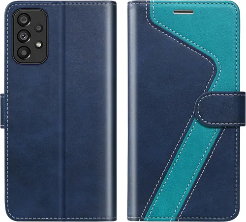 Funda tipo cartera para Samsung Galaxy A53 5G, funda plegable de cuero premium con bloqueo RFID, soporte para tarjetas de crédito, folio con soporte