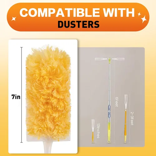 Miniatura 4 de Recargas de plumero resistentes, kit de plumeros desechables para limpieza y limpieza de muebles, persianas, ventiladores de techo, superficies