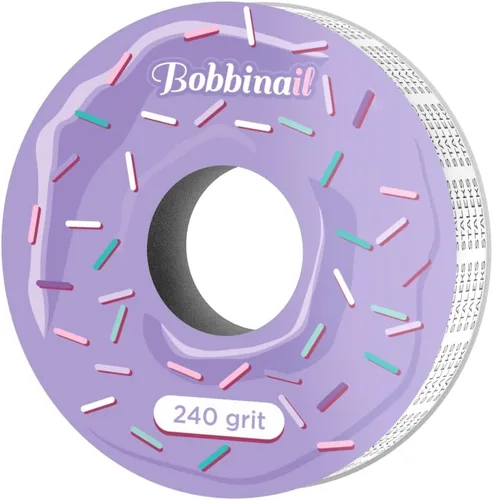 Miniatura 26 de Staleks Pro Cinta abrasiva blanca desechable papmAm Expert - Grano 240 - Rollo de 23.0 ft en estuche de plástico - Abrasivo reemplazable sin
