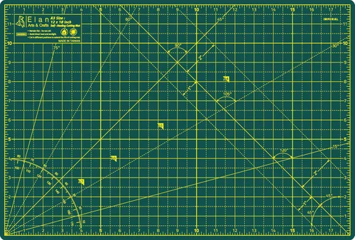 Miniatura 2 de Elan Tapete de corte A3 verde, tapete de corte autorreparable de 12 x 18 pulgadas, tabla de manualidades de 5 capas verde, tabla de pasatiempos