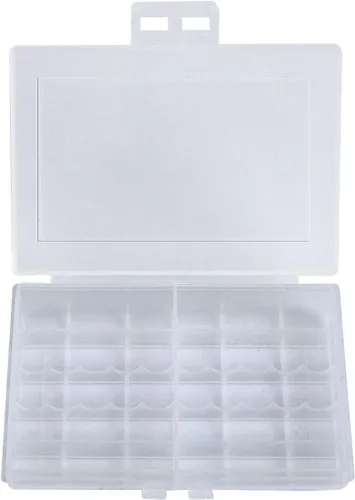 Miniatura 6 de Caja de almacenamiento de batería AA AAA, soporte organizador de plástico transparente, contenedor portátil con capacidad para 10 pilas AA