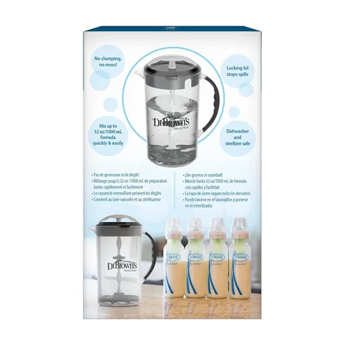 Miniatura 14 de Dr. Brown's Insta-Prep Dispensador de agua tibia con jarra de mezcla de fórmula para bebés, 36 onzas, color negro