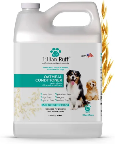 Miniatura 8 de Lillian Ruff PRO Formula - Acondicionador de avena para perros, alivio nutritivo y calmante para alergias y pieles sensibles, desenreda, suaviza