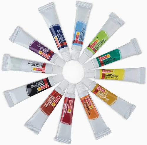 Miniatura 2 de Camel Tubo de acuarela para estudiantes, 0.2 fl oz cada uno, 12 tonos