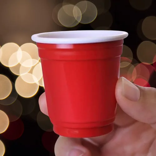 Miniatura 2 de PARTY BARGAINS Vasos de chupito de plástico de 2 onzas (paquete de 2880) mini vasos de chupito de plástico desechables rojos, chupitos de gelatina