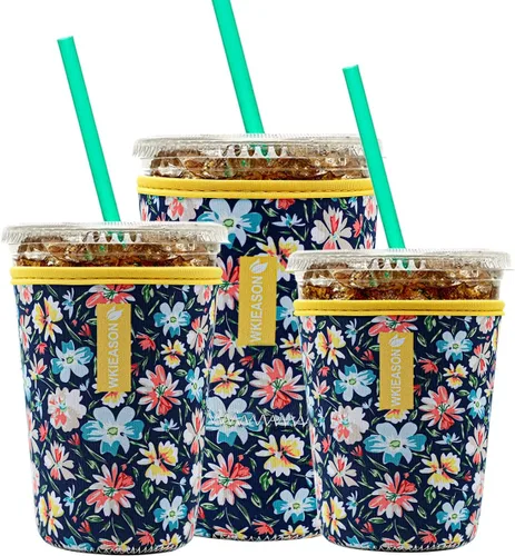 Miniatura 29 de Funda aislante de café helado reutilizable para bebidas frías y fundas de neopreno para tazas de café frío, funda más fría de 16 a 32 onzas