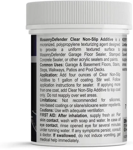 Miniatura 2 de MasonryDefender Aditivo de pintura de grano fino 300595 - Antideslizante, transparente, agarre de suelo para selladores acrílicos - 4 onzas