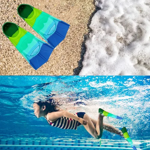 Miniatura 8 de Swimming Training Fins,Comfortable Silicone Flippers for Swimming and Diving,Size Suitable Kids Girls Boys Adult