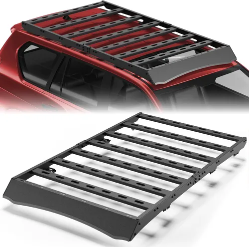Miniatura 13 de Soporte de techo para Toyota 4Runner 2010-2024 5ª generación, cesta de carga de longitud completa resistente con barras transversales, estante