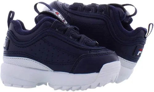 Miniatura 4 de Fila Disrupter II I - Tenis para niños pequeños, Azul marino, rojo.