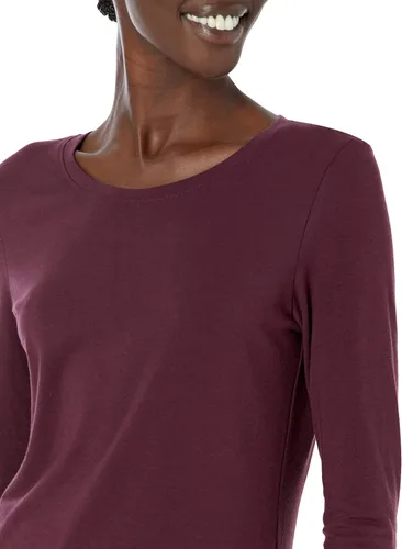 Miniatura 4 de Tienda Essentials - Camiseta de manga larga y con cuello redondo para mujer, corte clásico (disponible en talla extragrande)
