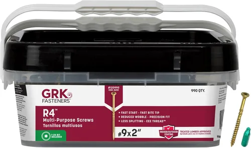 Miniatura 21 de GRK Fasteners R4™ # 9 x 1-1/2 pulgadas, tornillos de marco multiusos, 820 piezas, revestimiento Climatek™ resistente a la corrosión, vallas