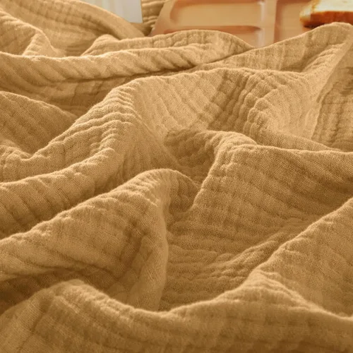 Miniatura 23 de PHF Manta de Muselina de Algodón 100%, Tamaño Queen 90"x90", Manta de Gasa Ligera de 4 Capas, Manta Minimalista Transpirable Suave como Nube para 02