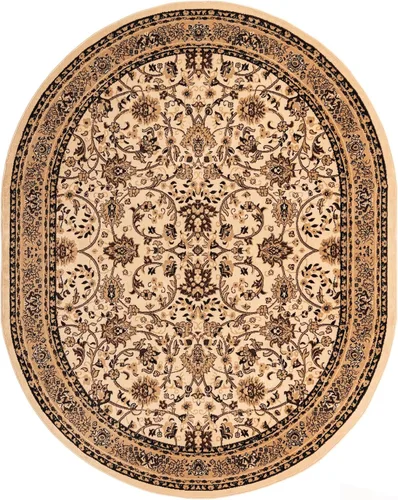 Miniatura 312 de Unique Loom Colección Sialk Hill - Alfombra de área Washington (3 pies 3 pulgadas x 5 pies 3 pulgadas, rectángulo, burdeos/crema)