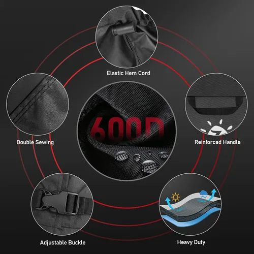 Miniatura 4 de Zettum Funda para silla de salón al aire libre, impermeable, 600D, resistente a la decoloración, fundas de asiento al aire libre para silla