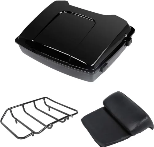 Miniatura 14 de TCMT Juego de maletero picado de 10.7 pulgadas para Harley Touring 1997-2013 Road King Road Glide Street Glide Electra Glide Pack