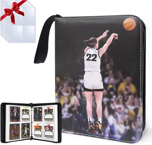 Miniatura 28 de Carpeta de tarjetas de fútbol de 400 bolsillos para tarjetas de fútbol 2025 2026, bolsa de almacenamiento portátil impermeable con fundas extraíbles