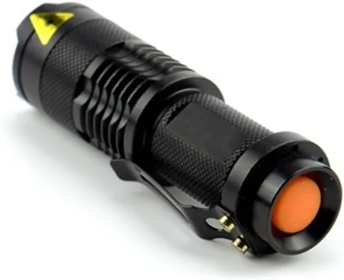 Miniatura 9 de 10 linternas LED de alta luz, mini linterna impermeable de bolsillo con 3 modos, enfoque ajustable zoomable para camping, senderismo