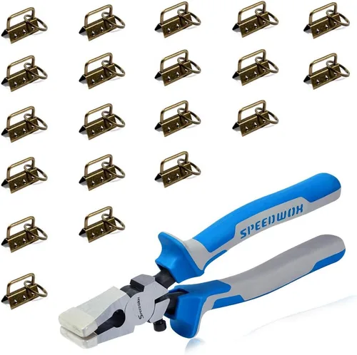 Miniatura 25 de SPEEDWOX Juego de 20 piezas de accesorios para llaves de oro rosa de 0.8 pulgadas, alicates de vidrio de 8 pulgadas con puntas de goma