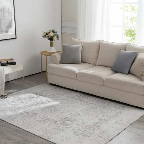 Miniatura 394 de Syalife 4x6 Alfombra Lavable para Área, Ultra Suave Antideslizante, Pila Baja, Alfombra Vintage Resistente a Manchas para Sala de Estar, Alfombra