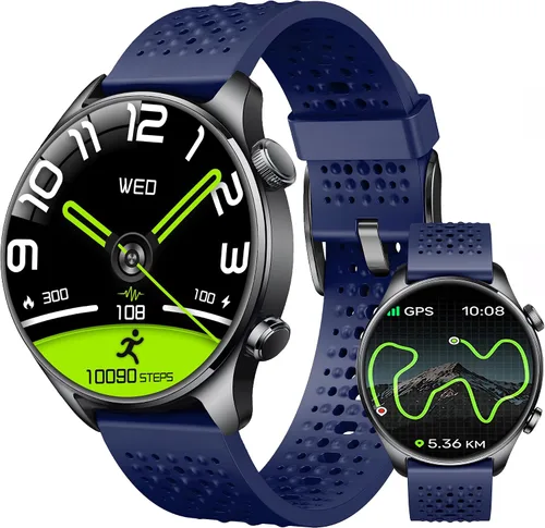 Miniatura 9 de Reloj inteligente para hombre, AMOLED de 1.43 pulgadas, GPS integrado, color negro Answer/Make Calls, Heart Rate Monitor, Sleep Monitor, SpO2
