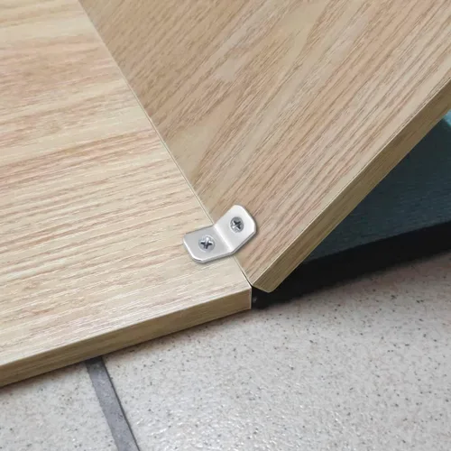 Miniatura 4 de 20 soportes de esquina de 135 grados con acabado de galvanizado de zinc, chapa de hierro, soportes de estante de esquina con tornillos, soportes