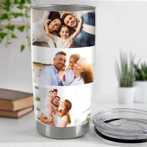 Miniatura 4 de Vaso Térmico de Foto Personalizado para Familia Foto Personalizada 20oz 30oz Vasos Térmicos con Tapa Regalo para Familia Mamá Papá Pareja Mejores