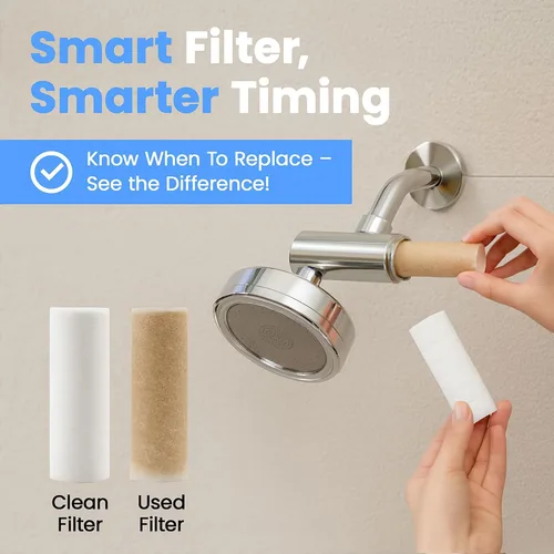 Miniatura 6 de Filtro de ducha certificado NSF 42 para agua dura, purificador de agua K-Beauty Ritual Starter con filtro de sedimentos de 500 capas y tapa