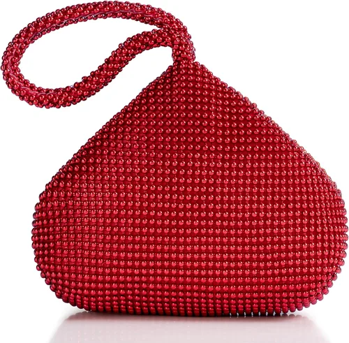 Miniatura 8 de BABEYOND Bolsos de mano con cuentas para mujer, bolsos de noche elegantes vintage triangulares para fiestas de los años 1920, baile de graduación