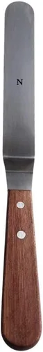 Miniatura 10 de Juego de espátulas de acero inoxidable offset con asas de madera y bolsa de almacenamiento/regalo, herramientas profesionales de decoración